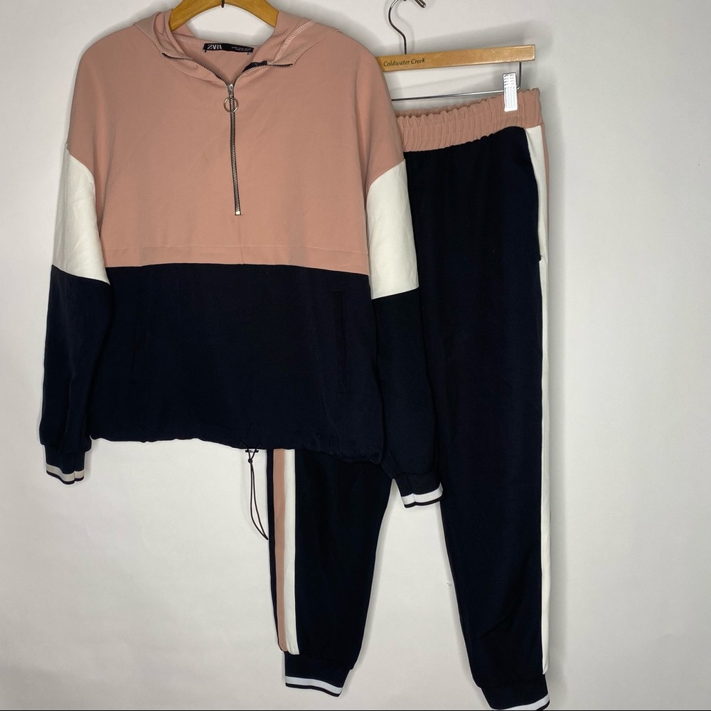 Zara | Pink & Black 2 Piece Lounge Set